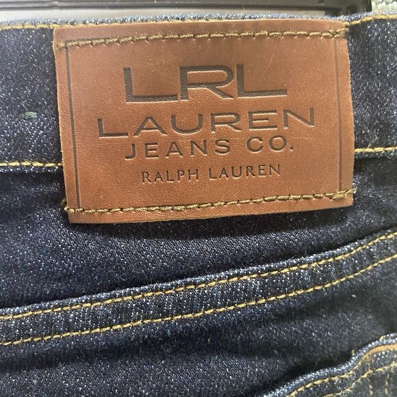 RALPH LAUREN JEANS CO Straight Leg Stretch Denim Mid Rise Womens 10 Dark Blue - Picture 3 of 7